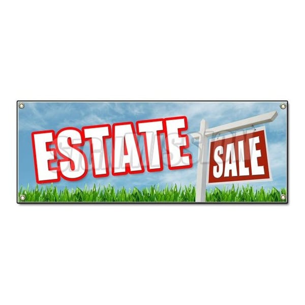 ESTATE SALE BANNER SIGN jewelry furniture jewels auction diamonds gold antique